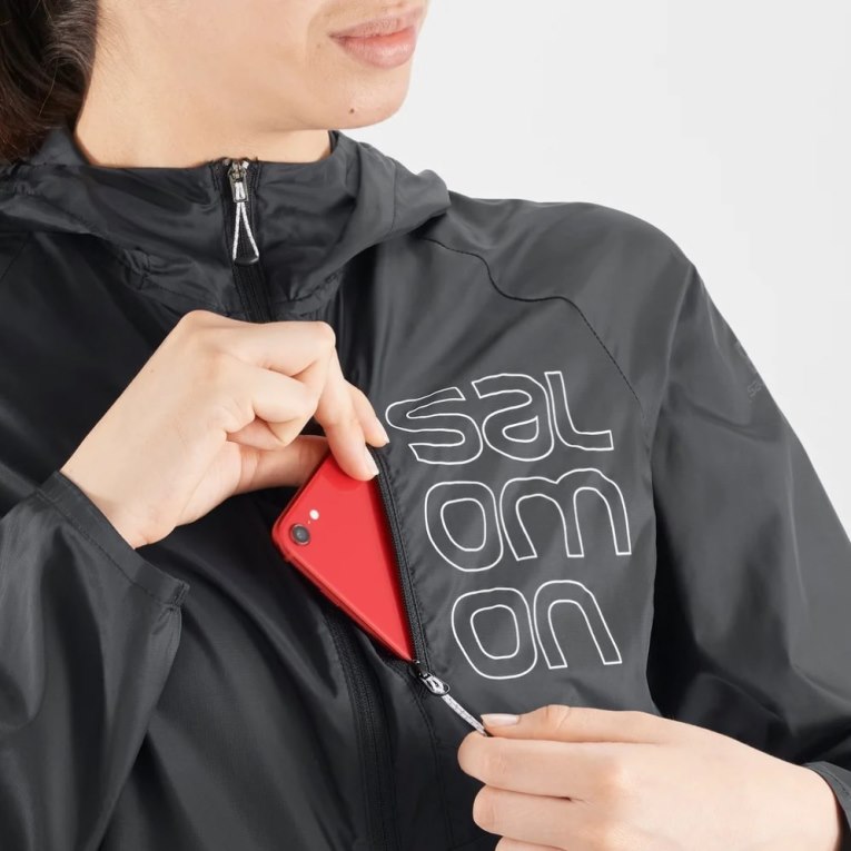 Salomon Bonatti Cross Wind Women's Shell Jackets Black | CA 37I29
